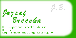 jozsef brecska business card